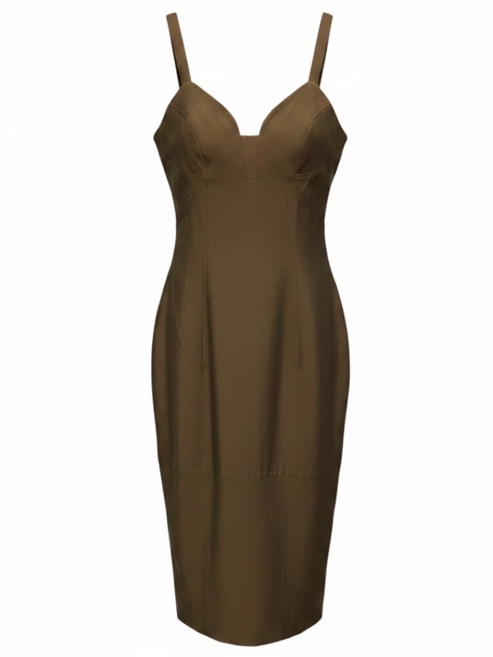 CULT GAIA BROWN SLEEVELESS MIDI DRESS